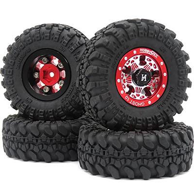 HOBBYSOUL RC 1.0 Wheels and Tires, RC 1/24 Tires & 1.0 Beadlock