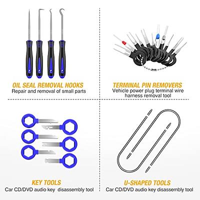 Wetado Trim Removal Tool, car Upholstery Repair Kit, car Door Audio Panel  Trim Removal Set, Fastener Terminal Remover Tool Set c