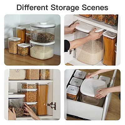 Rice Storage Bin Cereal Containers Dispenser with BPA Free Plastic +  Airtight Design + Measuring Cup