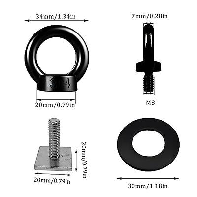 34mm Metal O Rings, 4 Pack 304 Stainless Steel Round Rings for Hardware  Bags