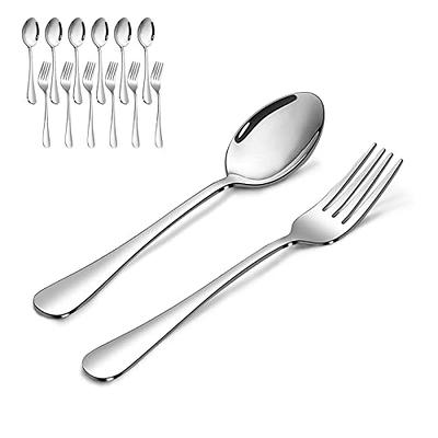 Dinner Spoons Black, 12 Pieces Stainless Steel Silverware Spoons, Tablespoon,  Dessert Spoons for Home, Kitchen or Restaurant - 7 1/3 Inches, Mirror  Finish and Dishwasher Safe 