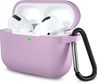 elago Silicone Case Compatible with AirPods 3 Case Cover - Carabiner Included, Supports Wireless Charging, Shock Resistant, Full Protection (Lavender)