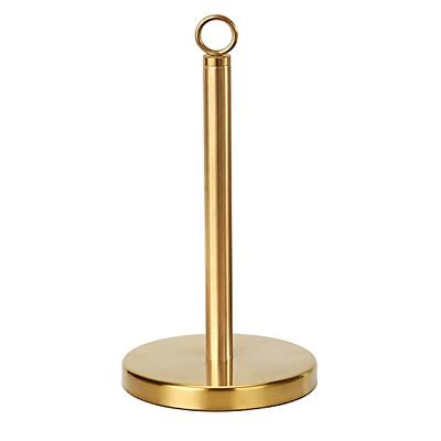 GWGTHZ Stainless Steel Paper Towel Holder, Gold Paper Towel Holder  Countertop for Kitchen Bathroom, Standing Paper Towel Holder with Weighted  Base for