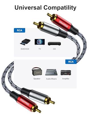 KabelDirekt – RCA/phono Y cable – 10ft long – 1 to 2 RCA/phono