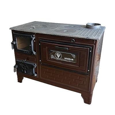 Cast Iron Stove with Oven | Cast Iron Fireplace | Baking Stove | Cooker Stove | Warming Stove | Village House Stove | Cabin Stove | Cozy Stove (Wide)