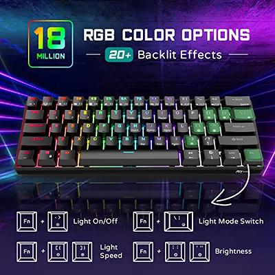 RK ROYAL KLUDGE RK61 Wired 60% Mechanical Gaming Keyboard RGB