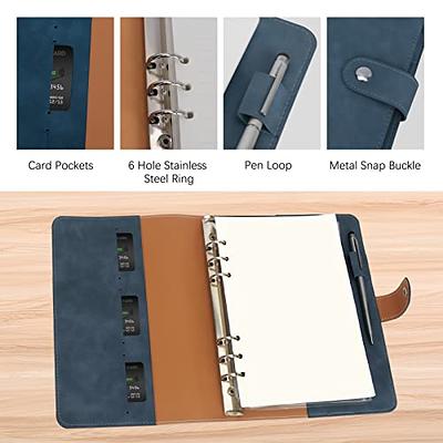 Mr. Pen- A5 Leather Notebook Cover, Composition Notebook Cover Refillable, A5 Planner Binders, Wallet Binder, Planner Binder 6 Ring, A5 Leather Ring