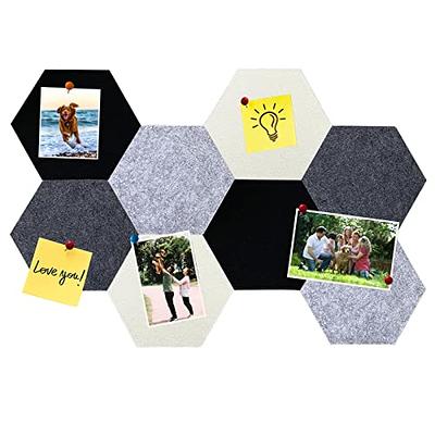 Hexagon Cork Board Self-adhesive Wooden Frame for Wall Decor Memo