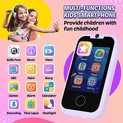  Kids Smart Phone for Girls Toys 8-10 Years Old Touchscreen  Learning Toy Christmas Birthday Gift with Dual Camera and MP3 Music Player  Phone Toy for 3 4 5 6 7 8