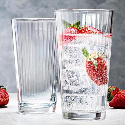 Clear Heavy Base Tall Bar Glass - Drinking Glasses for Water