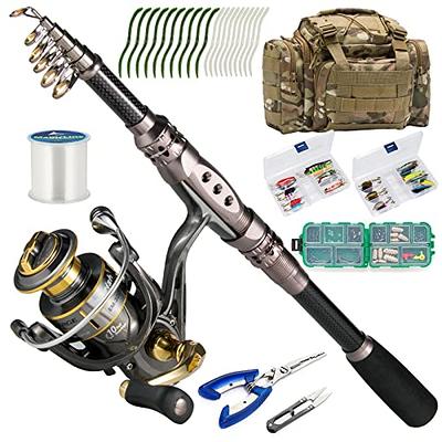 Fishing Rod and Reel Combo, 6.9ft Telescopic Spincast Rod with Right Handed  Baitcasting Reel Combos, Sea Saltwater Freshwater Ice Bass Fishing Tackle  Set Fishing Rods Kit - Yahoo Shopping