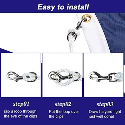 NQ Flag Swivel Snap Clips - Heavy Duty Metal Flag Snaps Hooks with