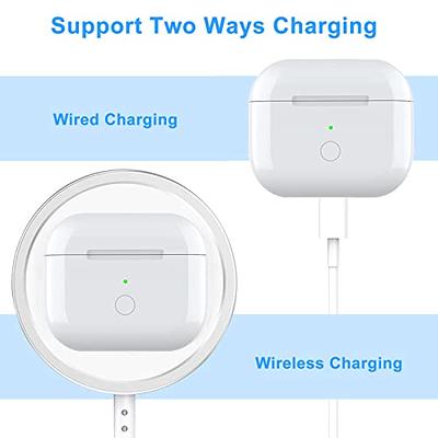 Wireless Charging Case Replacement Compatible for Airpod 1st & 2nd  Generation Charging Case Bluetooth Pairing Sync Button Support Wired &  Wireless
