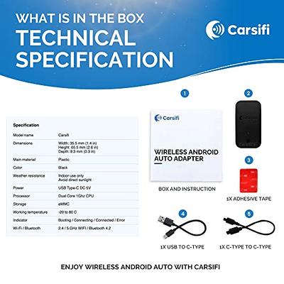 Wireless Android Auto adapter for all cars and head units - Carsifi