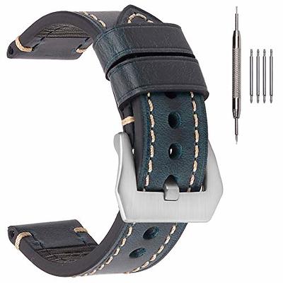 Balabanoff Black Epsom Leather Watch Strap Band / 100% Handmade from Premium Italian Leather / 24 mm, 22 mm, 20 mm, 18 mm Custom Sized