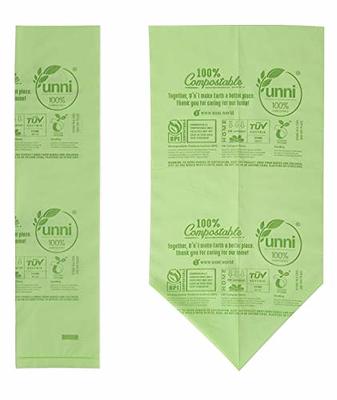 100 Count) 100% Compostable Trash Bags 2.6 Gallon, Extra Thick Kitchen  Small Co