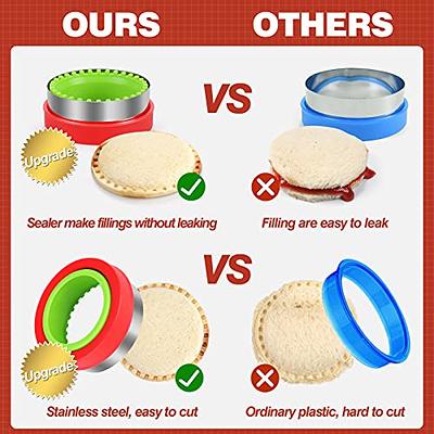 HINZER Sandwich Cutter and Sealer Set Uncrustables Maker 4 Pcs Bread  Decruster Pancake Maker Heart Square Circle Dinosaur Shape DIY Cookie  Cutters Gift for Kids Adult Boys Girls - Yahoo Shopping