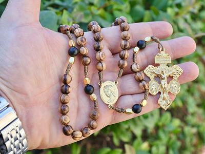 Pardon Crucifix Rosary, Wood Medjugorje Gold Plated Rosary. St Benedict &  Miraculous Medal Queen Of Peace Rosary - Yahoo Shopping