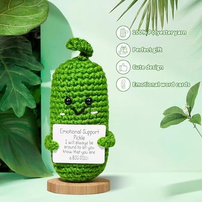 HANDMADE EMOTIONAL SUPPORT Pickled Cucumber Gift,Crochet Support