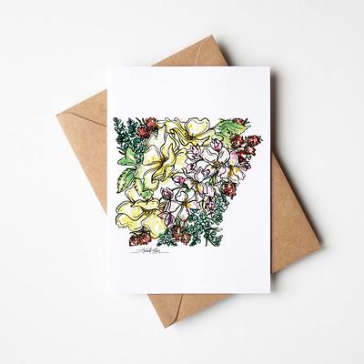 FLORIDA Floral BOX SET of 8 Blank Note Cards With Envelopes Housewarming  Military Vacation Multi Occasion Card Unique Moving Gift 
