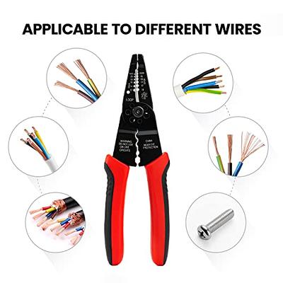 KAIWEETS Wire Stripper 10-22 AWG Wire Splicer Cable Stripper Multipurpose Wire  Stripping Tool Electrical Wire Pliers with Screw Cutter - Yahoo Shopping