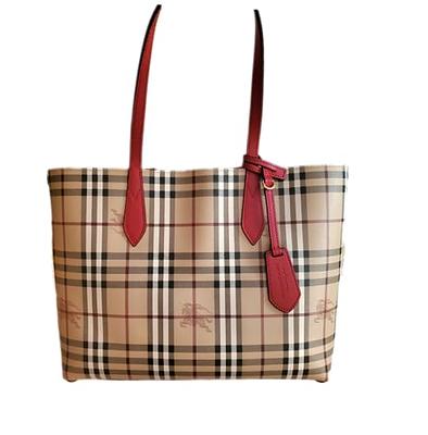 BURBERRY Medium Reversible Tote in Haymarket Check - Yahoo Shopping