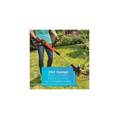 BLACK+DECKER 20V MAX String Trimmer and Edger, Cordless, 12 Inch, 2-Speed  Control, 2