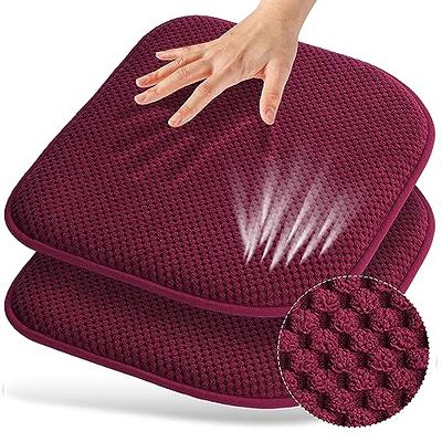Patouque Memory Foam Chair Cushions, Non Slip Soft Seat Cushion for Kitchen  Chairs, Bar Stool Metal Chair, Comfortable U-Shaped Dining Room Chair Pads  Set of 2, 16x15 Inch, Burgundy Red - Yahoo