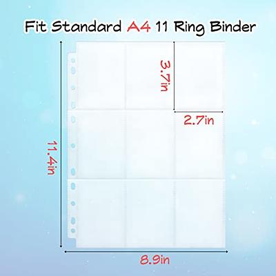 10 PCS Clear Photos or Postcards Page Protectors Plastic Photo Holder  Sleeves for 3 Ring Binder