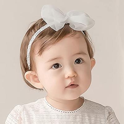 Super Stretchy Soft Knot Baby Girl Headbands with Hair Bows Head Wrap For  Newborn Baby Girls Infant Toddlers Kids