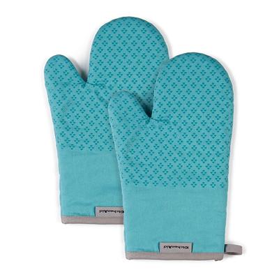 KitchenAid Asteroid 2-Pack Mini Oven Mitt Set Pebbled Palm Green