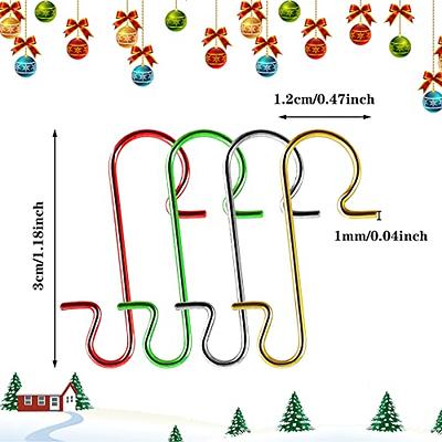 240Pcs Christmas Ornament Hooks Metal Wire Hooks S-Shaped Hangers with  Storage Box for Hanging Xmas Tree Decoration (Silver)