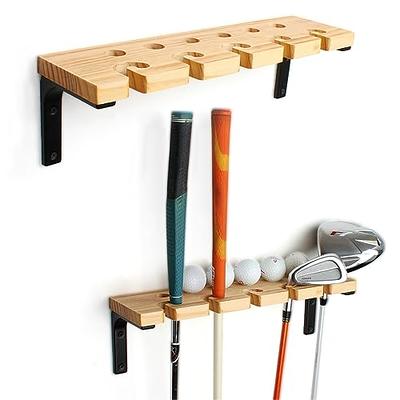 Gosports premium wooden golf bag organizer and storage rack