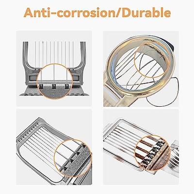 Egg Slicer for Hard Boiled Eggs Heavy Duty Fruit Egg Cutter with Stainless  Steel Wire