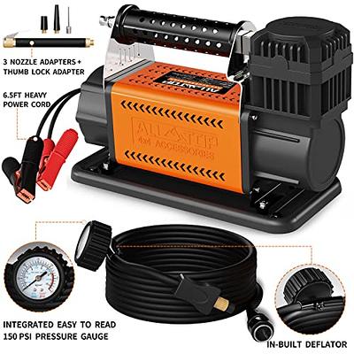 Black Color] VXSCAN150 PSI Tire Inflator Portable Air Compressor