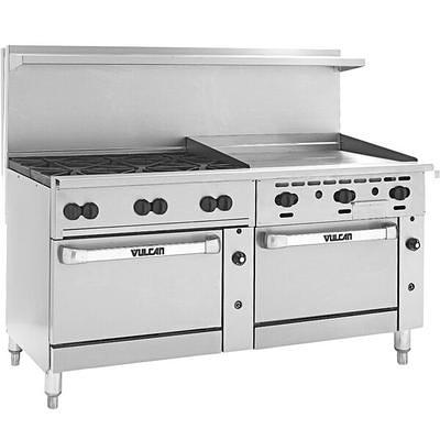 Cooking Performance Group S60-G48-L Liquid Propane 2 Burner 60 Range with  48 Griddle and