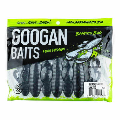 Googan Bandito Bug 4'' Junebug 7pk Soft Plastic Fishing Lure
