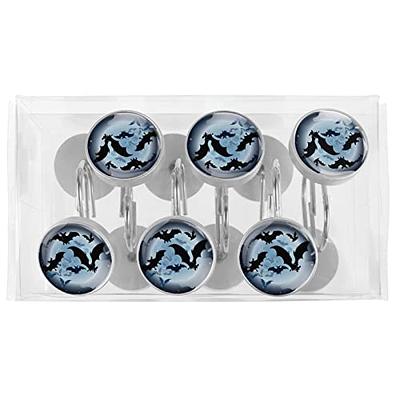 Titanker Shower Curtain Hooks Rings, Rust-Resistant Metal Double