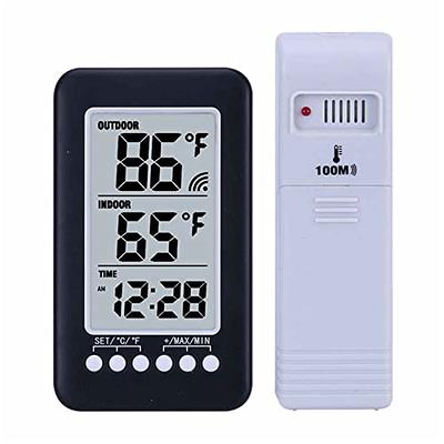 Geevon Indoor Outdoor Thermometer Backlight Digital Wireless Thermometer  Temperature With Lcd Receive Signals From 3 Transmitters Outdoor  Thermometers For Patio Garden Cellar Home Room - Temu