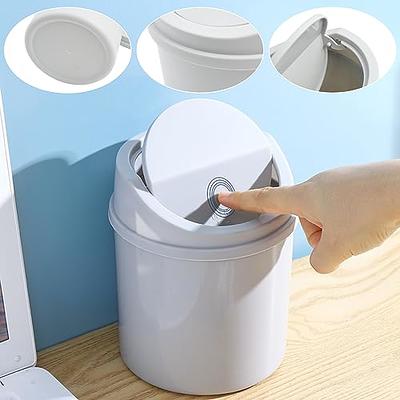 Mini Trash Can with Pop Up Lid Small Wastebasket with 2 Rolls of Trash Bags,  Tiny Desktop Waste Garbage Bin for Home, Office, Kitchen, Vanity Tabletop,  Bedroom, Bathroom(Blue) - Yahoo Shopping