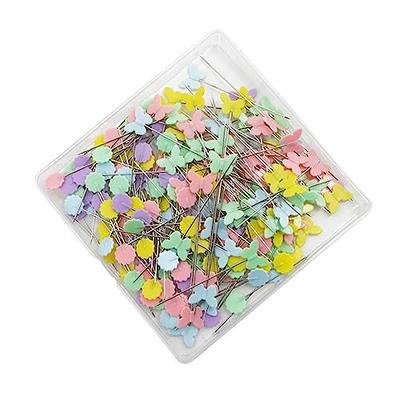 Quilting Pins 200Pcs Flat Head Decorative Sewing Pins/Long Straight Pins/Flower