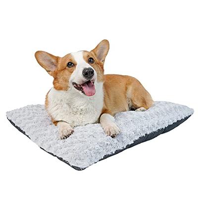 Friends Forever Bolster Dog Bed Rectangular Crate Pad, Med Green, Small