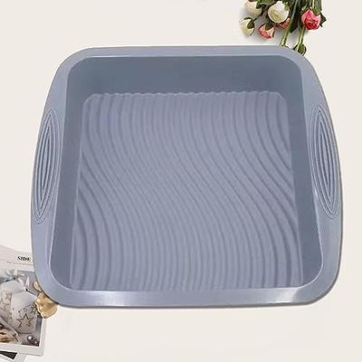 Silicone Square Cake Pan 8 Inch Silicone Brownie Pan with Non-Slip
