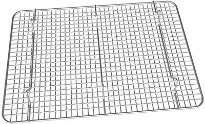 Oven-Safe Stainless Steel Wire Cooling Rack for Baking, Cake, Breads - Oven  Cooking, Roasting, Grilling - Heavy Duty Commercial Quality Fits Jelly Roll  Pan 