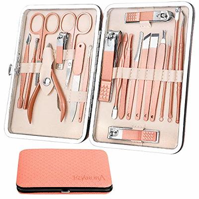 FAMILIFE Manicure Set, Professional Nail Kit Pedicure Kit Nail Clipper Set,  13PCS Beauty Tools Manicure Kit Pedicure Tools, Stainless Steel Nail Kit