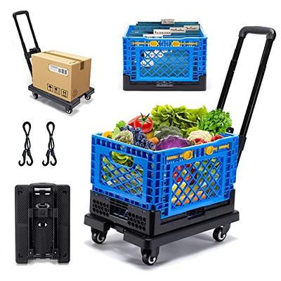  ANRYAGF Utility Carts with Wheels Rolling Cart Food Service Cart  for Restaurant Office Warehouse Heavy Duty Cart 510 lbs Capacity, Lockable  Wheels, Rubber Hammer, 16.9 D x 31.5 W x 39.5