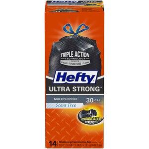 Hefty Ultra Strong Tall Kitchen Drawstring Trash Bags - Clean Burst Scent -  13 Gallon - 50ct : Target