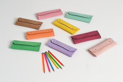 Mini Leather Pencil Case, Green Zipper Pouch, Slim Cosmetic Bag, Leopard  Artist Brush Silver Pen School Supplies - Yahoo Shopping