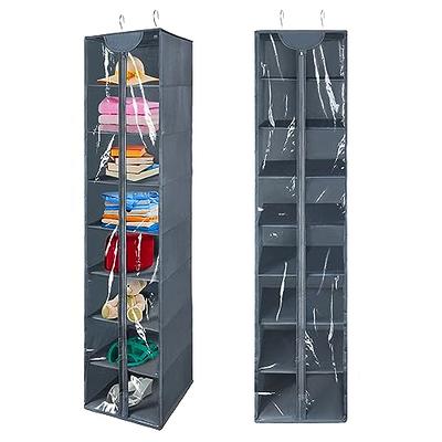 coastal rose 6 Tier Clear PVC Shelf Hanging Closet Organizer,Foldable  Hanging Closet Organizers and Storage, Closet Hanging Storage Shelves,  Hanging