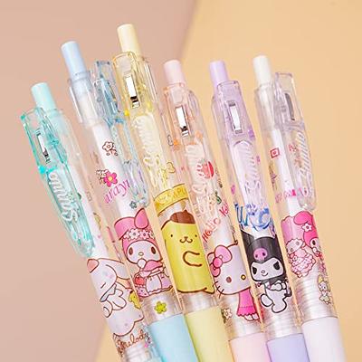 Eiodlulu Anime Gel Ink Pens 6 Pcs Cat Cute Kawaii School Supplies